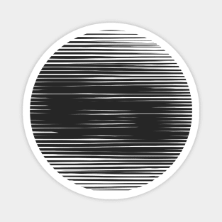 Black and White Lines Magnet